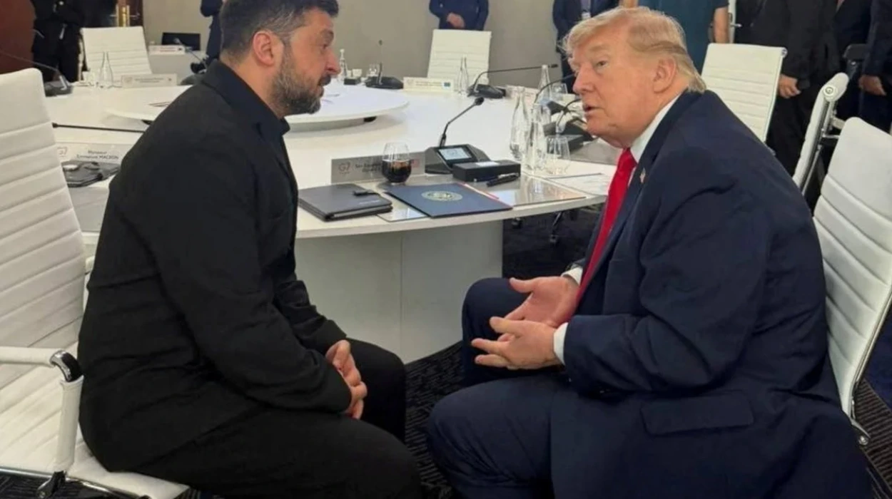 Trump urges Russia to make a deal at G7